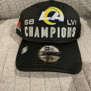 Los Angeles Rams New Era Black Super Bowl Champions Cap New!!!